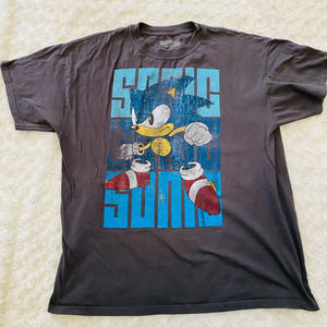 VTG Sonic The Hedgehog Grunge Distressed Sega Cotton T Shirt